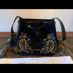 Michael Kors Cary Suede Bucket Crossbody